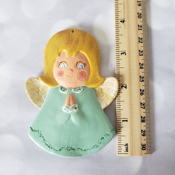 Vintage 1976 Duncan Hand Painted Angel Ornament - Picture 9 of 10